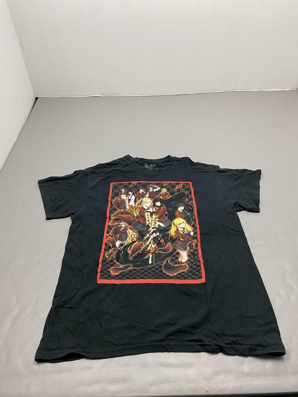 Kakegurui Shirt Mens M Black Yumeko Jabami Anime Graphic Tee Tagless Cotton